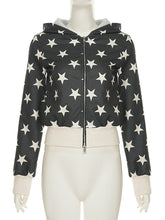 Fashion Pentastar Print Cardigan Hoodie