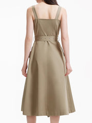 Fashion Zipper Waist Belt Shoulder Strap Dress