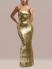 Sexy Sequin Spaghetti Strap Nightclub Party Dress