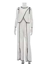 Loose Sleeveless Tank Top And Wide Pants Set