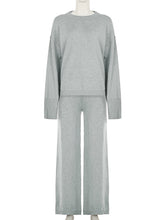 Casual Loose Pullover Straight Trousers Suit