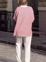 Fashion Loose Plaid Cardigans Sweater