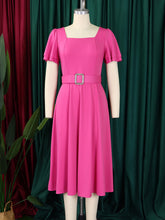 Bell Sleeve Square Neck High Waist Elegance Dress