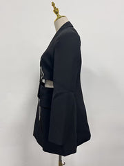 Fashion Bowknot Cut-out Blazer