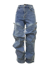 Fashion Denim Decorate Loose Casual Jeans