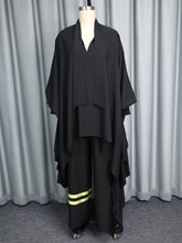 Batwing Sleeve Irregularity Top Wide Leg Pants Set