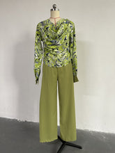 Print Shirt Wide leg Trousers Casual Suit