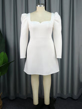 Square Neck Bow Backless Party Dress