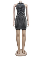 Rhinestone Club Hip Wrap Dress