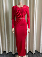 Mesh Patchwork Slit Party Dress