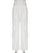 Bandage Straight Cargo Pants