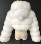 Fur & Faux Hooded Jacket Winter Luxury Coat (S~7XL)