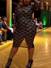 Plus Size Sequin Wrap Hip Dress
