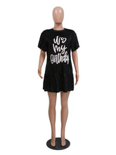 Fashion Sequin Ruffles Dress