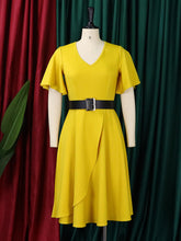 Solid Color Slim Midi Dress