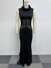 Mesh Patchwork Hooded Dress