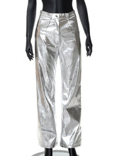 Pu Leather Loose Casual Trousers