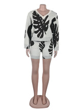 Long Sleeve Shorts Sweater Suit