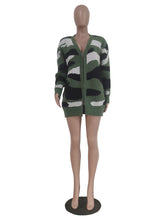 Casual Camo Knit Cardigan Jacket