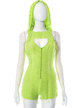 Tassels Hooded Sleeveless Rompers