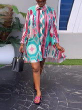 Print Loose Shirt Dress