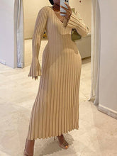 V Neck Slim Casual Knit Dress