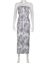 Strapless Tie-Dye Cargo Dress