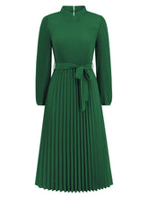 Solid Color Slim Pleated Dress