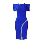 Wrap Hip Slim Mid Dress