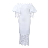 Lace Patchwork Slim Party Dress