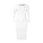 Round Neck Slim Wrap Hip Dress