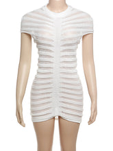 See through Knit Hip Wrap Dress