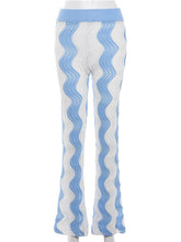 Wavy High-waist Knit Trousers
