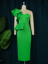One Shoulder Ruffles Party Dress