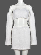 Breast Wrap Top Short Skirts Suit