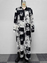 Print Long Sleeve Shirt Dress