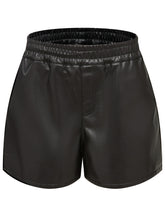 Fashion Loose PU Leather Shorts