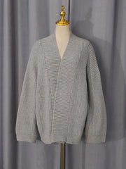 Solid Knit Button Cardigan
