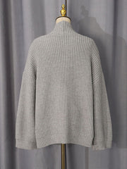 Solid Knit Button Cardigan