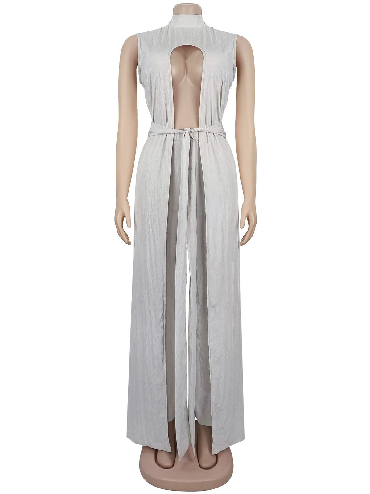 Sexy Sleeveless Lace-up Top And Pants Two Piece Set