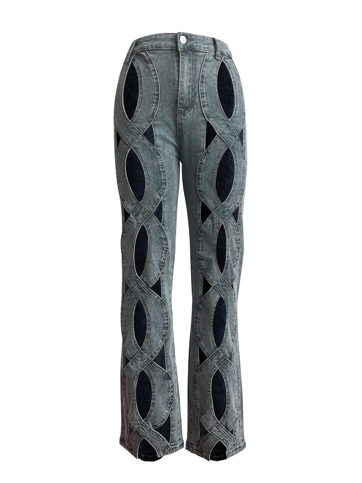 Vintage Cutout Hollow Out Criss Cross Jeans