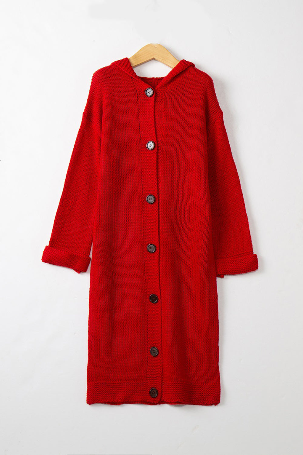 Fashion Hooded Open Front Cardigan Knit Sweaters Coat