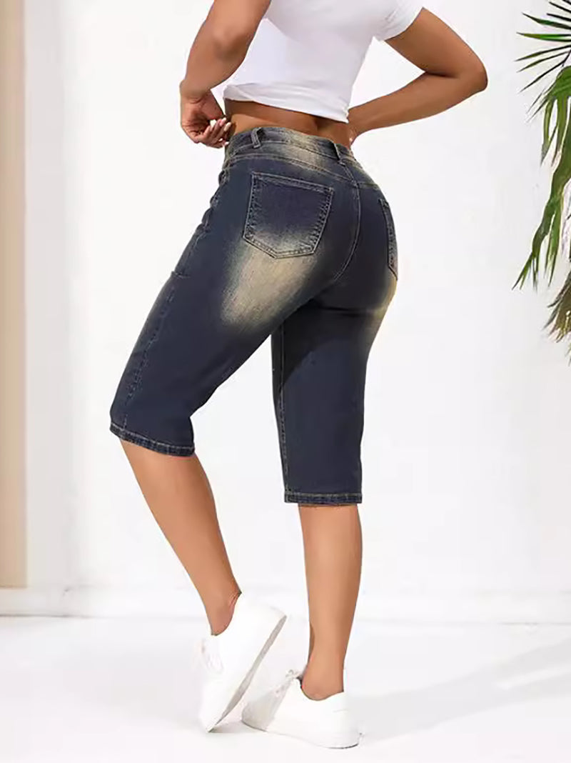 Fashion High Waist Loose Jeans Denim Shorts