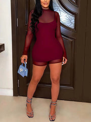 Fashion Slim Two Piece Double Lined Mini Dress