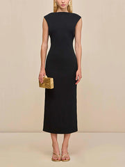 Sexy Backless Sleeveless Slim Midi Dress