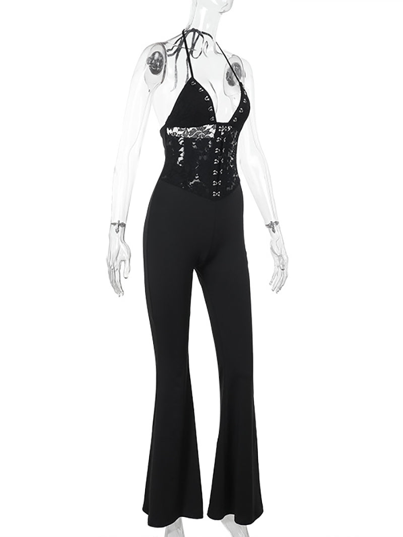 Elegance Backless Slim Halter Jumpsuit