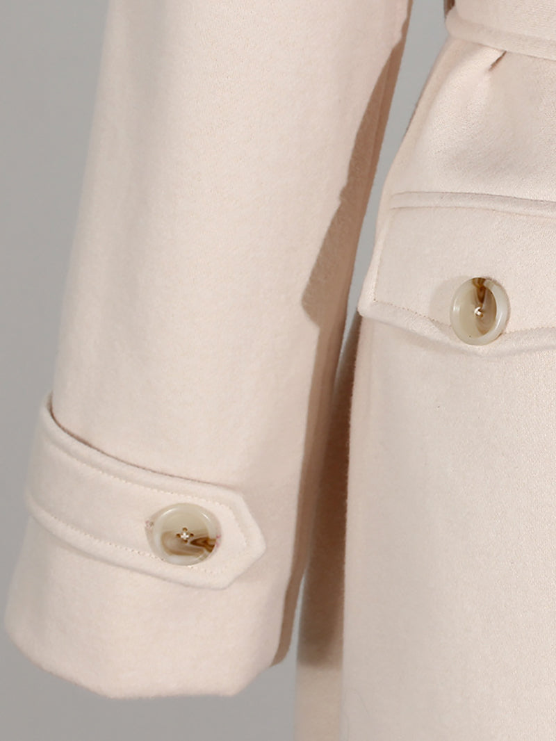 Fashion Belted Fleecy Trench Coat