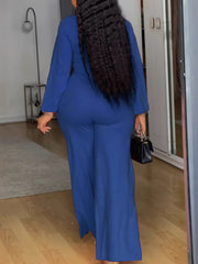 Elegant Cutout Slim Waist Wide Leg Jumpsuit