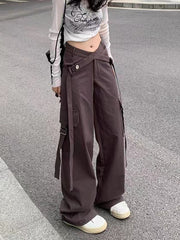 Casual Cargo Pants Wide Leg Jeans