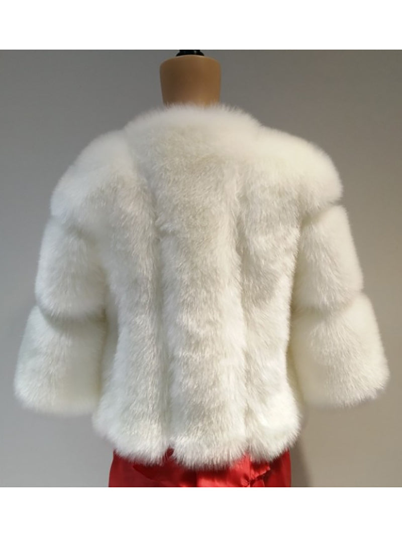 Fashion Luxury Warm Faux Fur Coat